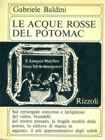 Le acque rosse del Potomac - Gabriele Baldini - copertina