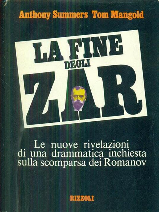 La fine degli zar - Summers,Mangold - copertina