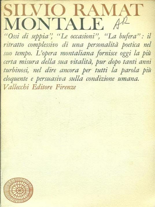 Montale - Silvio Ramat - copertina