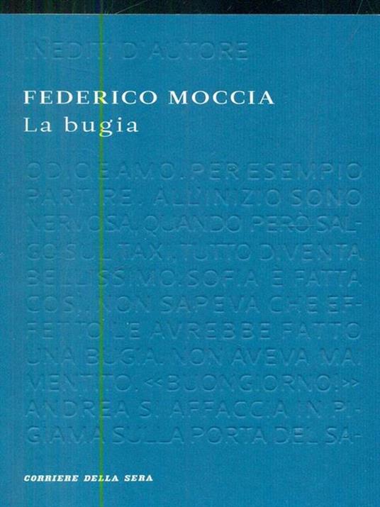 La bugia - Federico Moccia - copertina