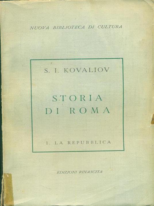 Storia di roma I la repubblica - copertina