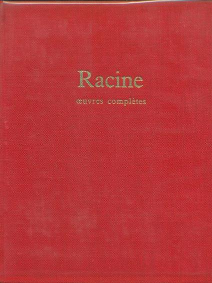 Racine Oeuvres completes - Jean Racine - copertina