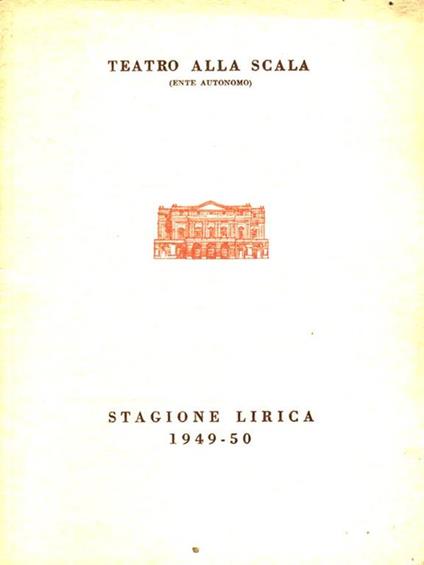 Stagione 1949-50: Tosca - copertina