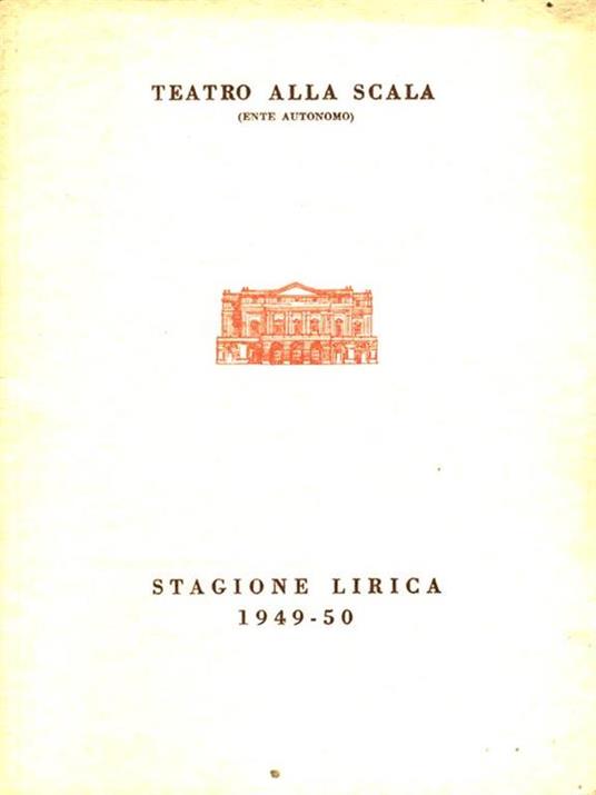 Stagione 1949-50: Tosca - copertina