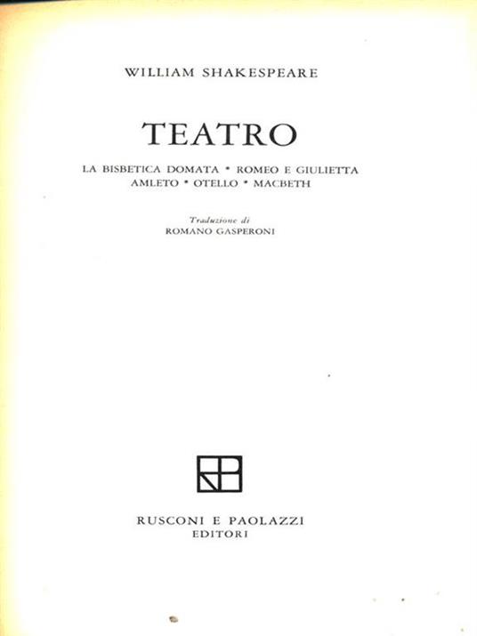 Teatro - William Shakespeare - 2