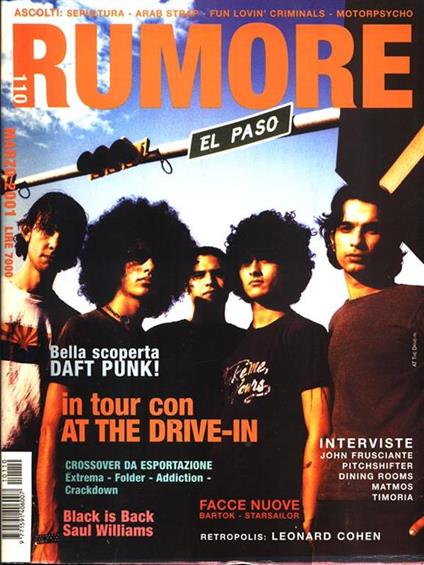 Rumore. N. 110 marzo 2001 - copertina