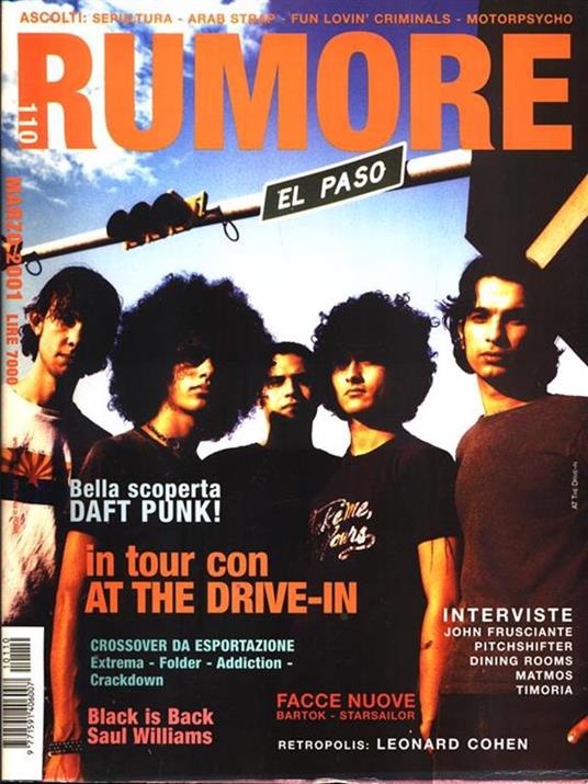 Rumore. N. 110 marzo 2001 - copertina