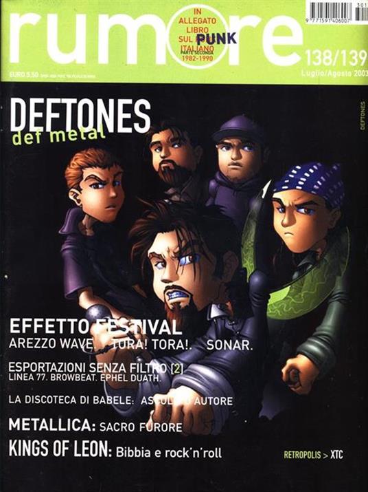 Rumore. N. 138/139 luglio agosto 2003 - copertina