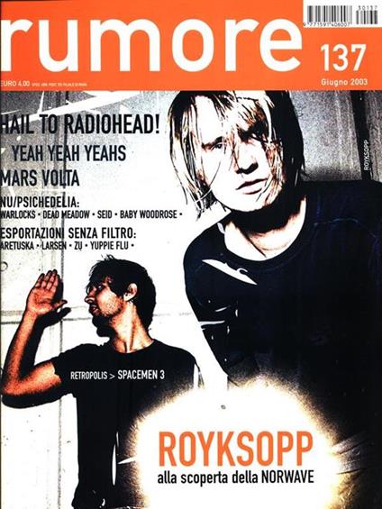 Rumore. N. 137 giugno 2003 - copertina