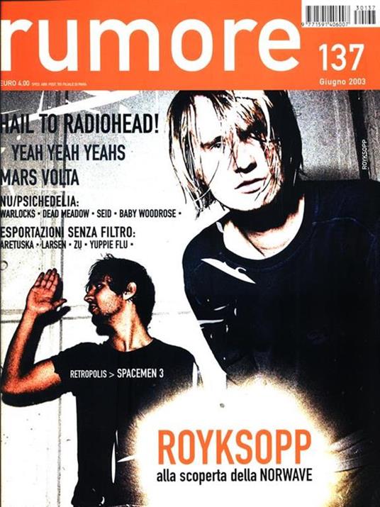 Rumore. N. 137 giugno 2003 - copertina