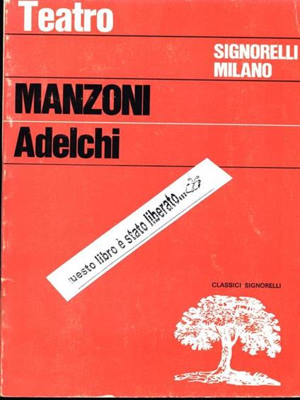 Adelchi - Alessandro Manzoni - copertina