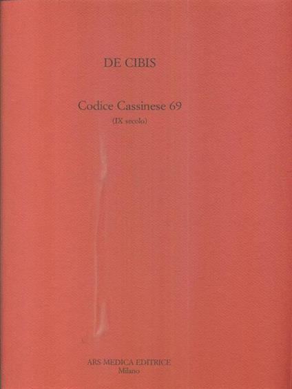 de cibis dal codice Cassinese 69 - copertina