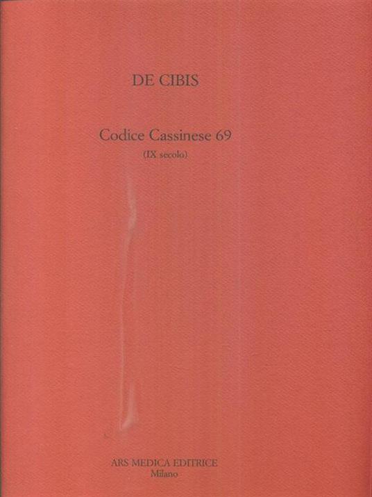de cibis dal codice Cassinese 69 - copertina
