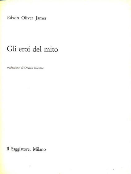 Gli eroi del mito - copertina