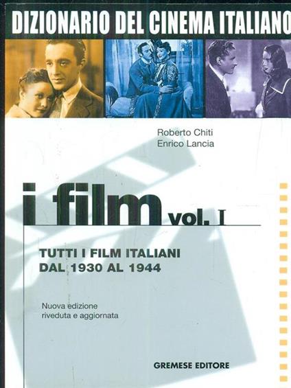 I film. Vol. I - copertina
