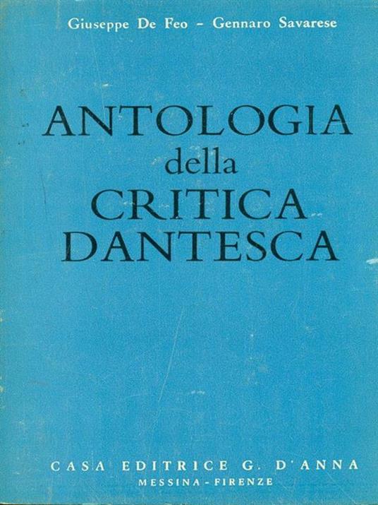 Antologia della critica Dantesca - copertina