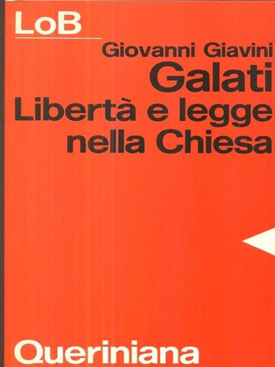 Galati: Libertà e legge nella chiesa - Giovanni Giavini - copertina
