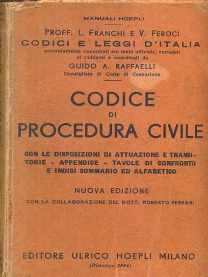 Codice di procedura civile - copertina