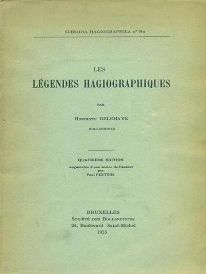 Les legends hagiographiques - copertina