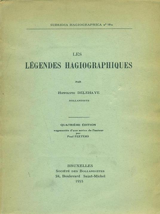 Les legends hagiographiques - copertina