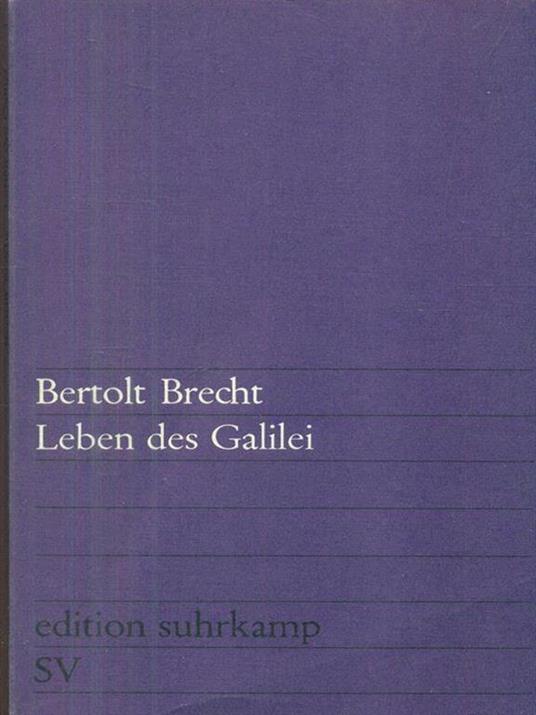 Leben des Galilei - Bertolt Brecht - copertina