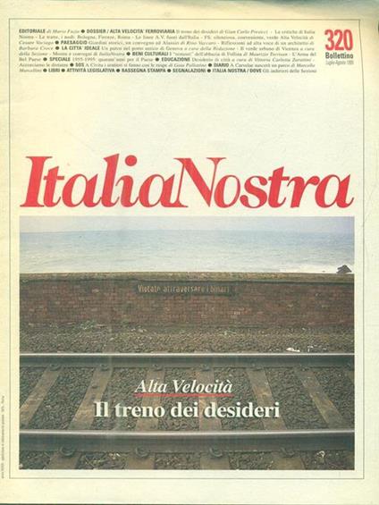 Italia Nostra 320/ Luglio-Agosto 1995 - copertina