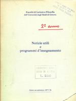 Notizie utili e programmi d'insegnamento anno1977/78