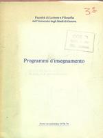 Programmi d'Insegnamento anno 1978/79