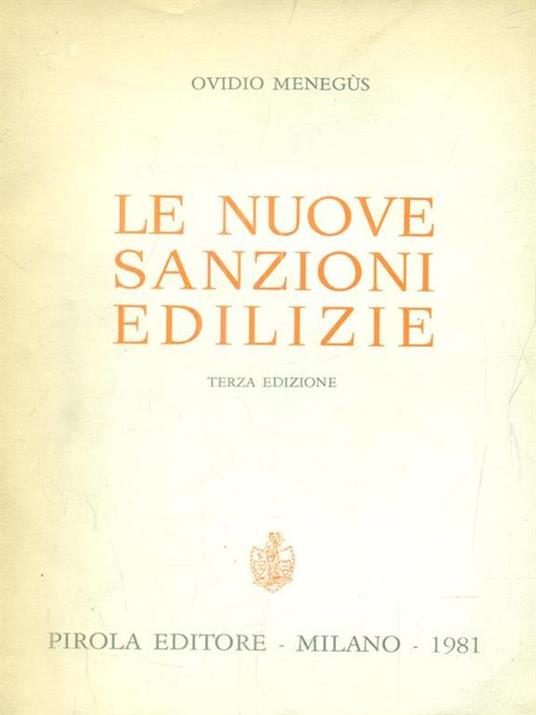 Le nuove sanzioni edilizie - Ovidio Menegus - copertina