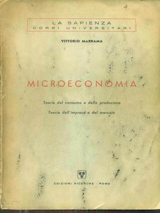 Microeconomia - Vittorio Marrama - copertina