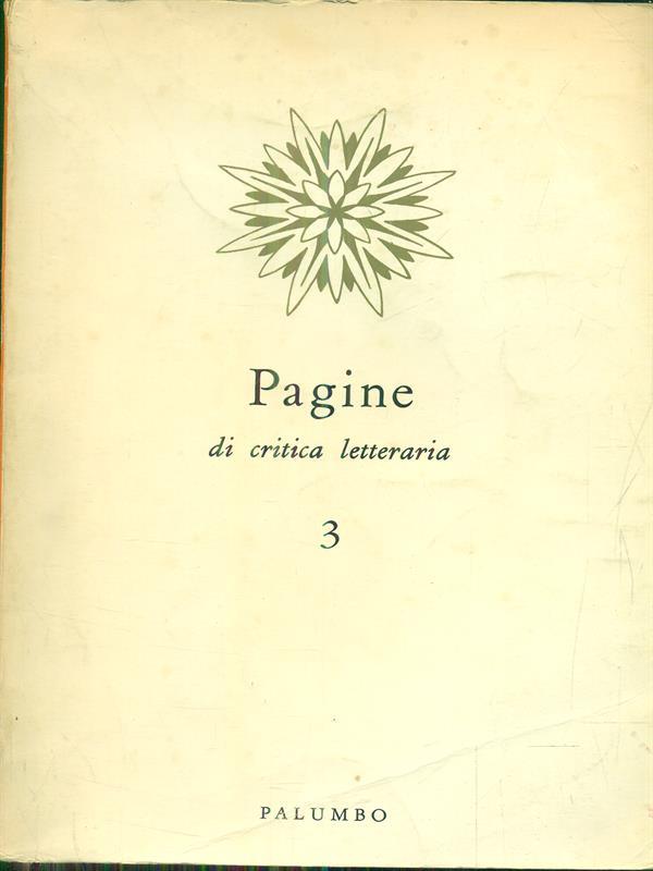 Pagine di critica letteraria 3