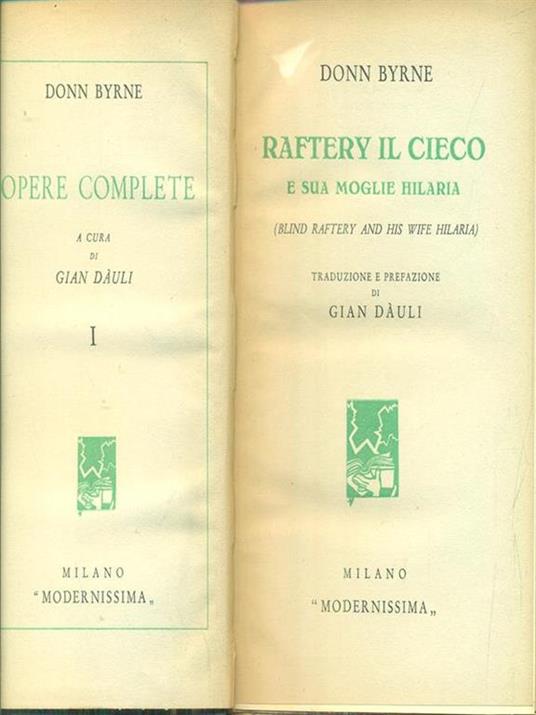 Raftery il cieco e sua moglieHilaria - Donn Byrne - 2