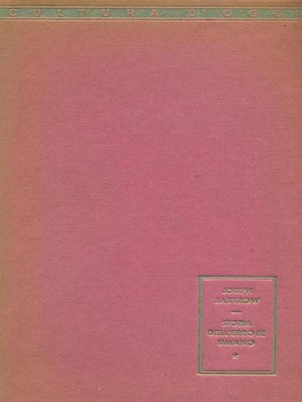 Storia dell'errore umano - copertina