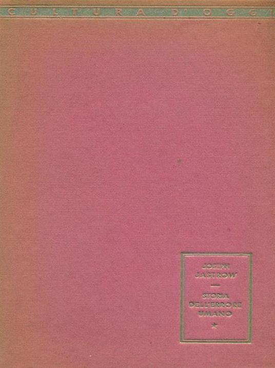 Storia dell'errore umano - copertina