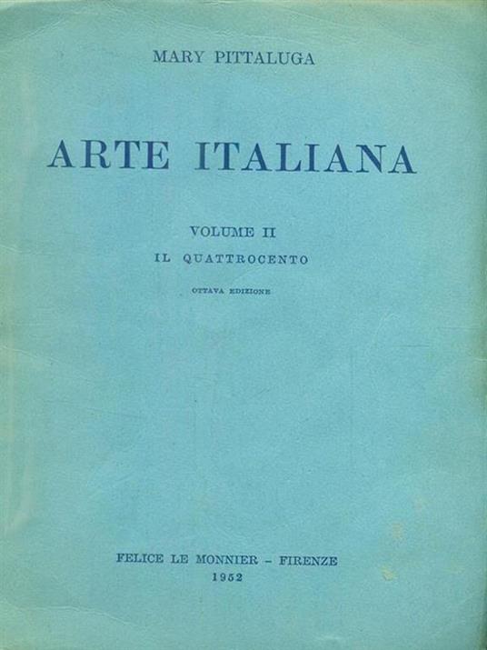 Arte italiana. Vol. II - Mary Pittaluga - copertina