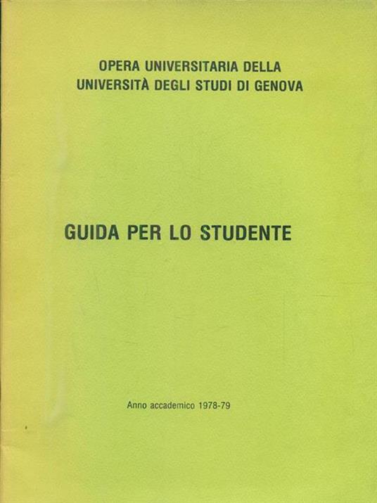 Guida per lo studente anno 1978/79 - copertina