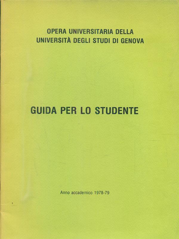Guida per lo studente anno 1978/79
