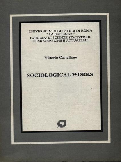 Sociological works - Vittorio Castellano - copertina