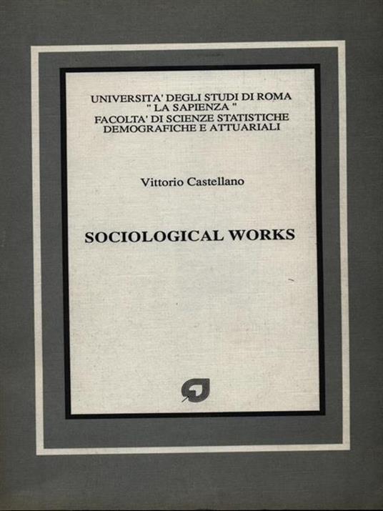Sociological works - Vittorio Castellano - copertina