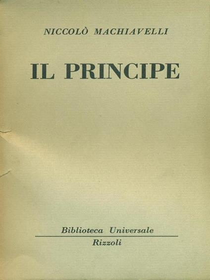 Il principe - Niccolò Machiavelli - copertina