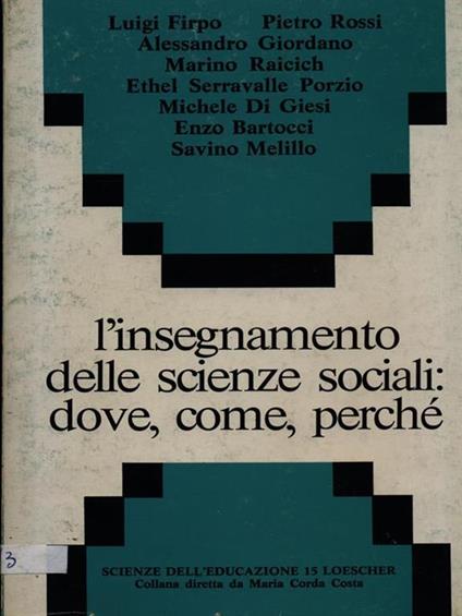 L' insegnamento delle scienze sociali: dove, come, perché - copertina