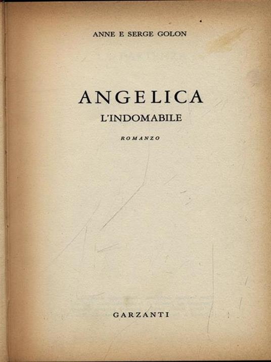 Angelica l'indomabile - Anne Golon - copertina