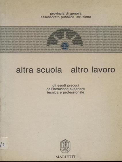 Altra scuola altro lavoro - copertina