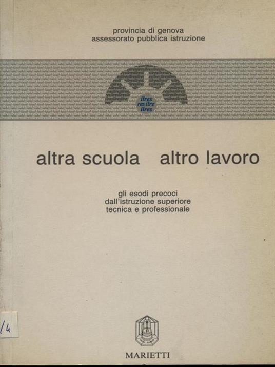 Altra scuola altro lavoro - copertina