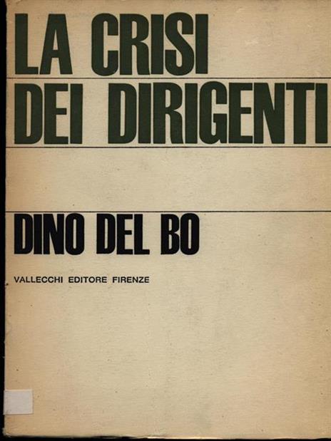 La crisi dei dirigenti - Dino Del Bo - copertina