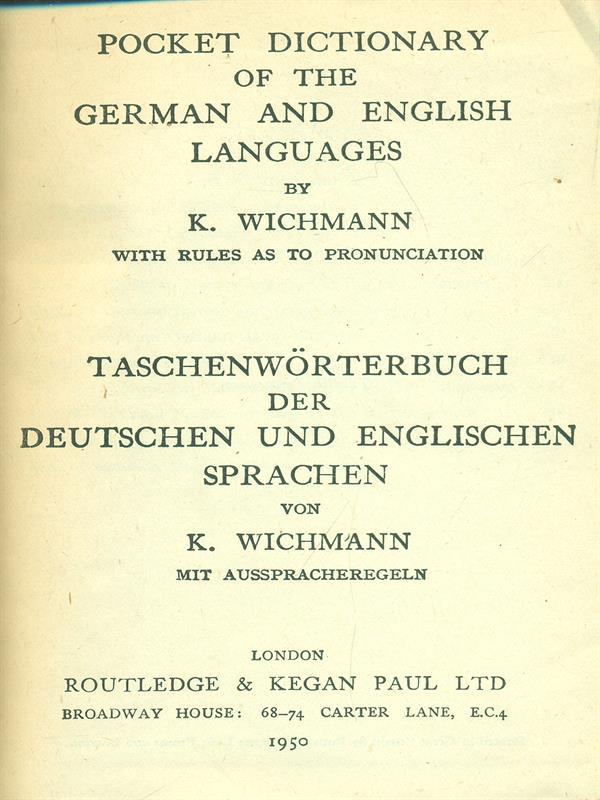 Wichmann's German dictionary