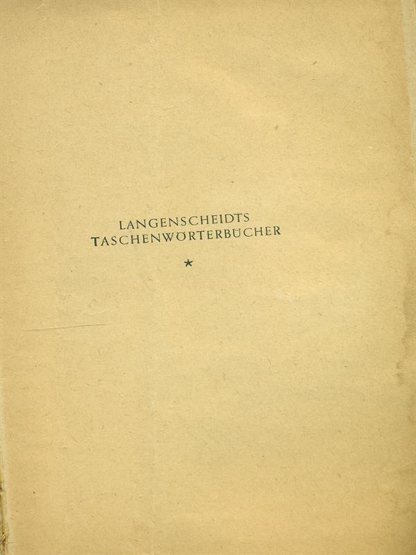Langenscheidts taschenworterbuch