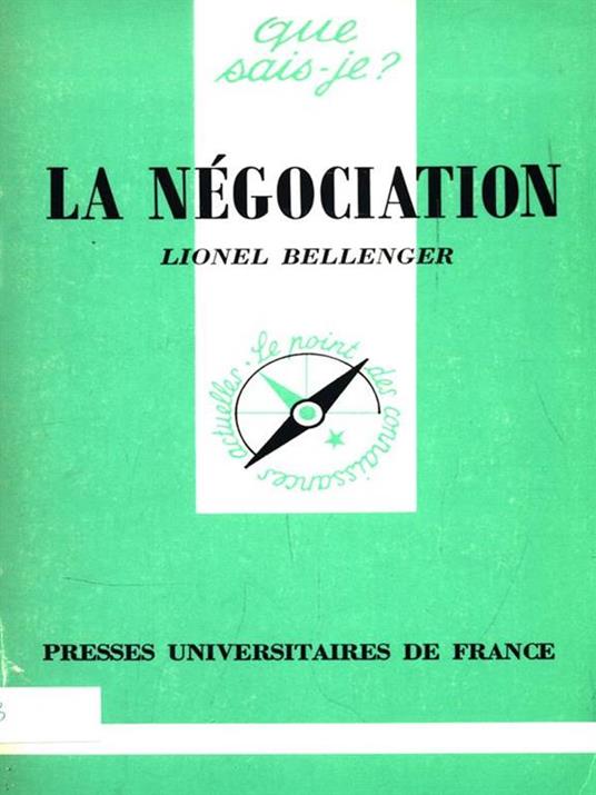 La negociation - Lionel Bellenger - copertina