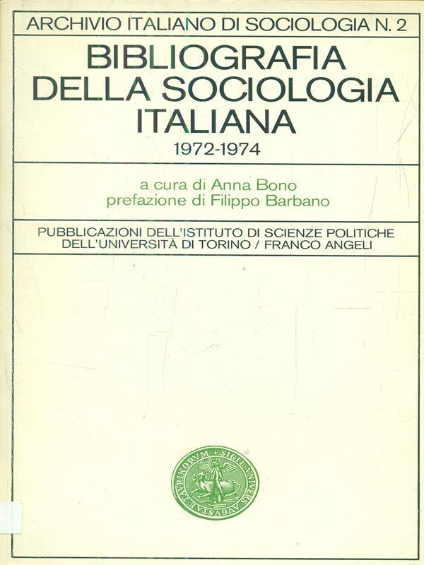 Bibliografia della sociologia italiana 1972-1974
