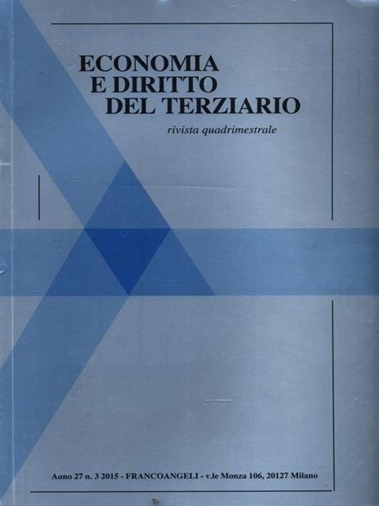 Economia e diritto del terziario. N. 3/2015 - copertina